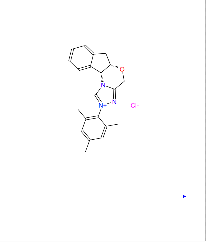 (-)-(5AS,10BR)-5A,10B-二氢-2-(2,4,6-三甲基苯基)-4H,6H-茚并[2,1-B][1,2,4]三唑[4,3-D][1,4]氯化恶唑鎓一水合物,(5aS, 10bR) -5a, 10b dihydro-2- (2,4,6-trimethylphenyl) -4H, 6H indeno [2,1-b] [1,2,4-triazole [4,3-d] [1,4] chloroxazolium