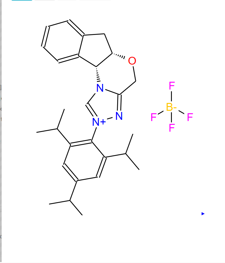 (5AS,10BR)-2-(2,4,6-三异丙基苯基)-4,5A,6,10B-四氢茚并[2,1-B][1,2,4]三唑并[4,3-D][1,4]恶嗪-2-鎓四氟硼酸盐,4H,6H-Indeno[2,1-b][1,2,4]triazolo[4,3-d][1,4]oxazinium, 5a,10b-dihydro-2-[2,4,6-tris(1-methylethyl)phenyl]-, (5aS,10bR)-, tetrafluoroborate(1-) (1:1)
