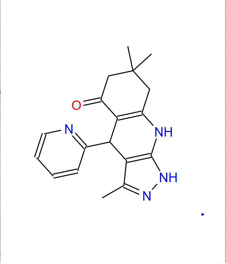 3,7,7-三甲基-4-吡啶-2-基-6,7,8,9-四氢吡唑并[1,3-B]喹啉-4(5H)酮,5H-Pyrazolo[3,4-b]quinolin-5-one, 1,4,6,7,8,9-hexahydro-3,7,7-trimethyl-4-(2-pyridinyl)-