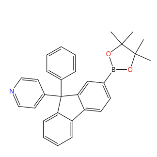 4-[9-苯基-2-硼酸频哪醇酯-9H-芴-9-基]吡啶,4-[9-Phenyl-2-(4,4,5,5-tetramethyl-1,3,2-dioxaborolan-2-yl)-9H-fluoren-9-yl]pyridine