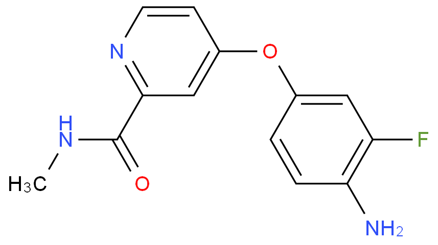 4-(4-氨基-3-氟苯氧基)吡啶-2-羧酸甲胺,2-Pyridinecarboxamide,4-(4-amino-3-fluorophenoxy)-N-methyl-