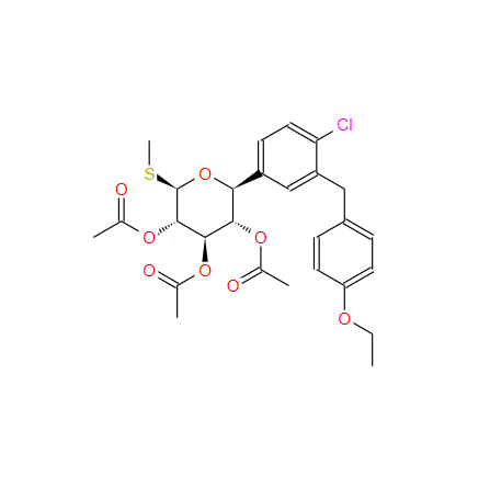 CPD0854-A4,β-L-Xylopyranoside, Methyl 5-C-[4-chloro-3-[(4-ethoxyphenyl)Methyl]phenyl]-1-thio-, 2,3,4-triacetate,(5S)-