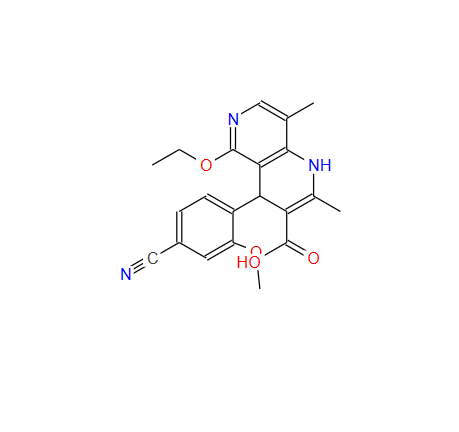 4-(4-cyano-2-methoxyphenyl)-5-ethoxy-2,8-dimethyl-1,4-dihydro-1,6-naphthyridine-3-carboxylic acid,4-(4-cyano-2-methoxyphenyl)-5-ethoxy-2,8-dimethyl-1,4-dihydro-1,6-naphthyridine-3-carboxylic acid