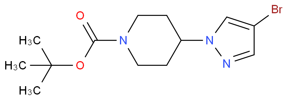 4-(4-溴吡唑-1-基)哌啶-1-甲酸叔丁酯,1-Piperidinecarboxylicacid, 4-(4-bromo-1H-pyrazol-1-yl)-, 1,1-dimethylethyl ester