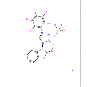 (5AS, 10BR)-(-)-5A,10B-二氢-2-(五氟苯基)-4H,6H-茚[2,1-B][1,2,4]三唑[4,3-D][1,4]醇四氟硼酸恶嗪,(5AS, 10BR)-(-)-5A,10B-DIHYDRO-2-(PENTAFLUOROPHENYL)-4H,6H-INDENO[2,1-B][1,2,4]TRIZOLO[4,3-D][1,4]OXAZINIUM TETRAFLUOROBORATE