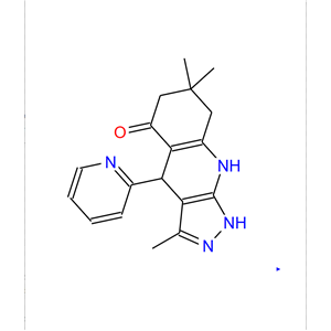 3,7,7-三甲基-4-吡啶-2-基-6,7,8,9-四氢吡唑并[1,3-B]喹啉-4(5H)酮,5H-Pyrazolo[3,4-b]quinolin-5-one, 1,4,6,7,8,9-hexahydro-3,7,7-trimethyl-4-(2-pyridinyl)-