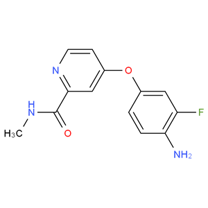 4-(4-氨基-3-氟苯氧基)吡啶-2-羧酸甲胺 （757251-39-1）
