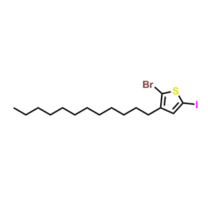 2-溴-3-十二烷基-5-碘噻吩,2-Bromo-3-dodecyl-5-iodothiophene(stabilizedwithCopperchip)