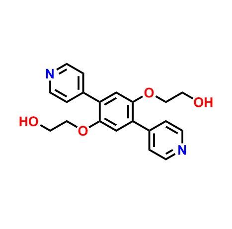 2,2'-（（2,5-二（吡啶-4-基）-1,4-亞苯基）雙（氧基）雙（乙烷-1-醇）,2,2'-((2,5-di(pyridin-4-yl)-1,4-phenylene)bis(oxy))bis(ethan-1-ol)