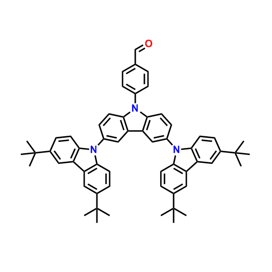 4-[3'，6'-双（3,6-双（叔丁基）咔唑-9-基）咔唑-9基]苯甲醛,4-[3',6'-bis(3,6-bis(tert-butyl)carbazol-9-yl)carbazol-9-yl]benzaldehyde