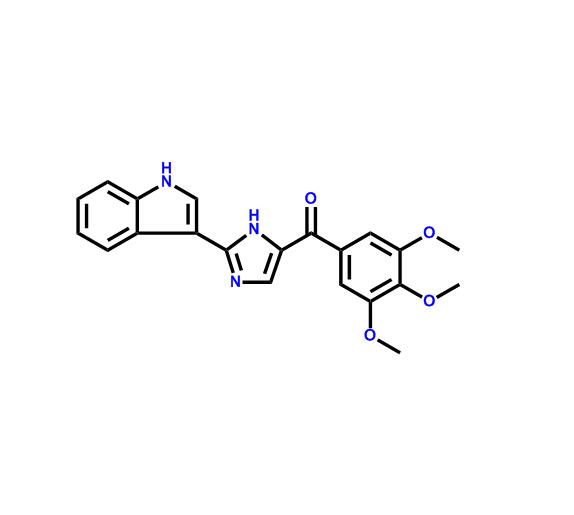 Methanone, [2-(1H-indol-3-yl)-1H-imidazol-5-yl](3,4,5-trimethoxyphenyl)-, hydrochloride (1:1)