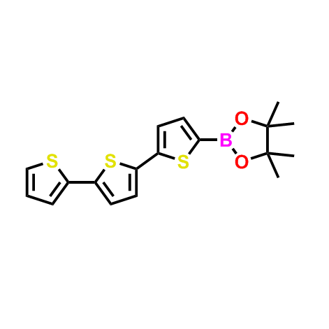 2-([2,2':5',2''-三联噻吩]-5-基)-4,4,5,5-四甲基-1,3,2-二氧硼杂环戊烷,2-([2,2':5',2''-Terthiophen]-5-yl)-4,4,5,5-tetramethyl-1,3,2-dioxaborolane