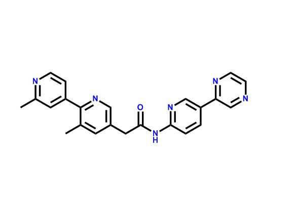 2’,3-二甲基-N-[5-(2-吡嗪基)-2-吡啶基]-[2,4’-联吡啶]-5-乙酰胺,2-(2',3-Dimethyl-2,4'-bipyridin-5-yl)-N-[5-(2-pyrazinyl)-2-pyridi nyl]acetamide