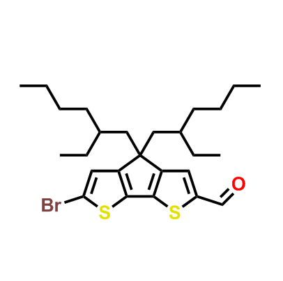 6-溴-4,4-雙（2-乙基己基）-4H-環(huán)戊二烯[2,1-b:3,4-b']二噻吩-2-甲醛,6-Bromo-4,4-bis(2-ethylhexyl)-4H-cyclopenta[2,1-b:3,4-b']dithiophene-2-carbaldehyde