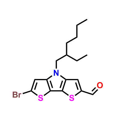 6-溴-4-（2-乙基己基）-4H-二噻吩并[3,2-b:2'，3'-d]吡咯-2-甲醛,6-bromo-4-(2-ethylhexyl)-4H-dithieno[3,2-b:2',3'-d]pyrrole-2-carbaldehyde