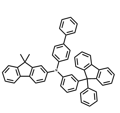 N-([1,1'-联苯]-4-基)-9,9-二甲基-N-(3-(9-苯基-9H-芴-9-基)苯基)-9H-芴-2-胺,N-([1,1'-Biphenyl]-4-yl)-9,9-dimethyl-N-(3-(9-phenyl-9H-fluoren-9-yl)phenyl)-9H-fluoren-2-amine