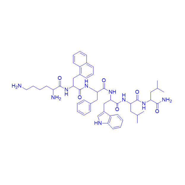 反向激动剂多肽H-Lys-(D-1-Nal)-Phe-(D-Trp)-Leu-Leu-NH2,K-(D-1-Nal)-FwLL-NH2