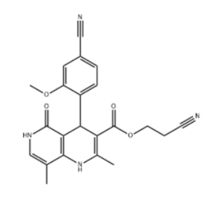 非萘利酮中间体,2-cyanoethyl 4-(4-cyano-2-methoxyphenyl)-2,8-dimethyl-5-oxo-1,4,5,6-tetrahydro-1,6-naphthyridine-3-carboxylate