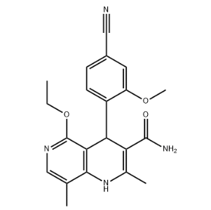 非奈利酮中间体,4-(4-Cyano-2-methoxyphenyl)-5-ethoxy-2,8-dimethyl-1,4-dihydro-1,6-naphthyridine-3-carboxamide