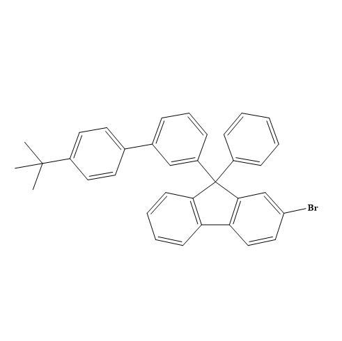 2-溴-9-[4′-(叔丁基)[1,1′-聯(lián)苯]-3-基]-9-苯基-9H-芴,2-Bromo-9-[4′-(1,1-dimethylethyl)[1,1′-biphenyl]-3-yl]-9-phenyl-9H-fluorene