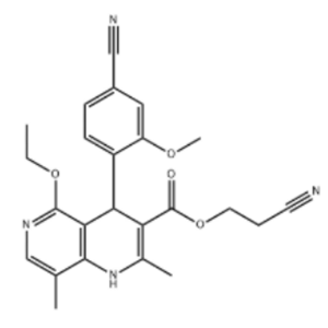 (2-氰乙基-4-(4-氰基-2-甲氧基苯基)-5-乙氧基-2,8-二甲基-1,4-二氢-1,6-萘啶-3-甲酸酯),2-cyanoethyl 4-(4-cyano-2-methoxyphenyl)-5-ethoxy-2,8-dimethyl-1,4-dihydro-1,6-naphthyridine-3-carboxylate