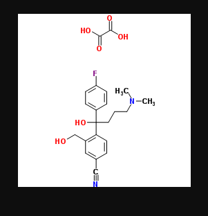 艾司西酞普蘭-a06,(+/-)-4-[4-(dimethylamino)-1-(4-fluorophenyl)-1-hydroxybutyl]-3-(hydroxymethyl)-benzonitrile, oxalate