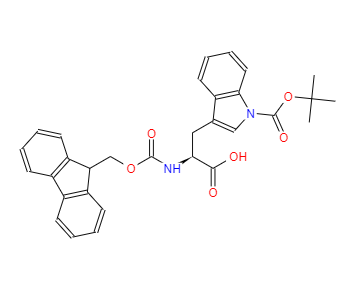 Nα-芴甲氧羰基-N(in)-叔丁氧羰基-L-色氨酸,Fmoc-Trp(Boc)-OH