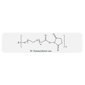 4臂聚乙二醇琥珀酰亚胺基羧甲基酯,4-arm PEG-Succinimidyl Carboxymethyl Ester