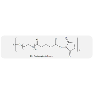 4臂聚乙二醇-琥珀酰亚胺戊二酸酯,4- arm PEG SuccinimidyI Glutarate