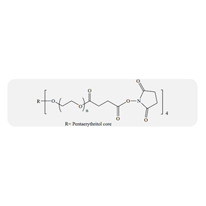 4臂聚乙二醇-琥珀酰亚胺基琥珀酸酯,4-arm PEG-SuccinimidyI Succinate