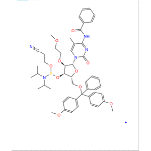 N-苯甲酰基-5'-O-[二(4-甲氧基苯基)苯基甲基]-2'-O-(2-甲氧基乙基)-5-甲基胞苷 3'-[2-氰基乙基 N,N-二异丙基氨基亚磷酸酯]