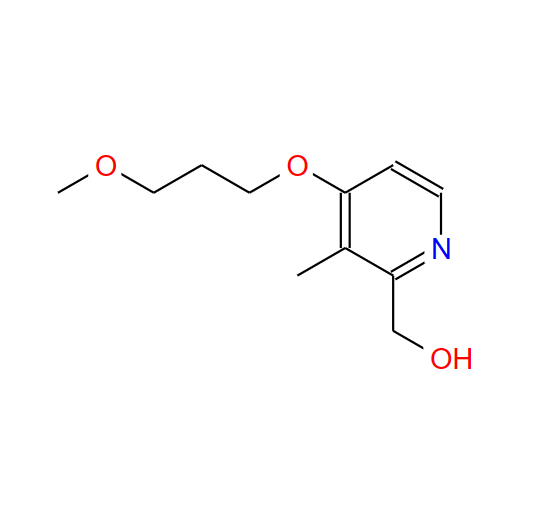 2-羟甲基-4-(3-甲氧基丙氧基)-3-甲基吡啶盐酸盐,2-Hydroxymethyl-3-methyl-4-(3-methoxy propanoxyl)pyridine