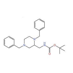 Carbamic acid, [[1,4-bis(phenylmethyl)-2-piperazinyl]methyl]-, 1,1-dimethylethyl ester (9CI)
