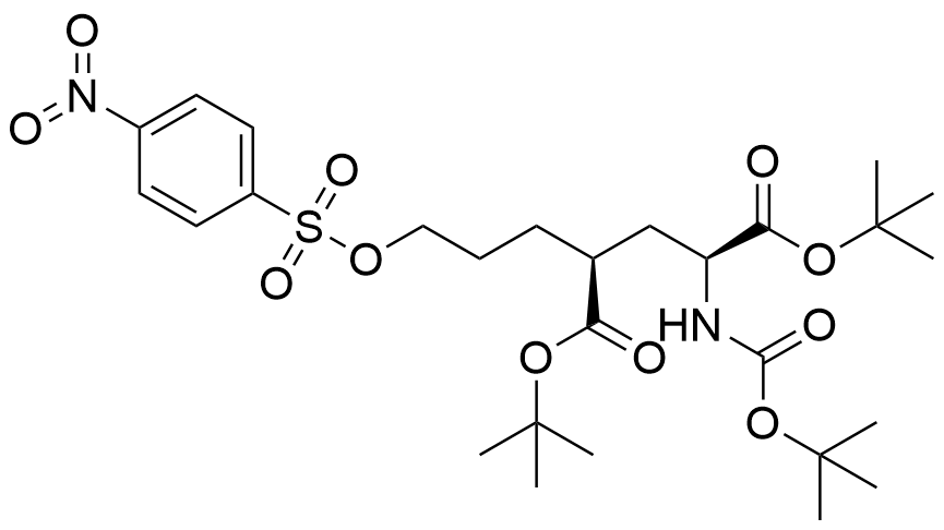 di-tert-butyl (2S,4S)-N-(tert-butoxycarbonyl)-4-(3-{[(4-nitrophenyl)-sulfonyl]oxy}propyl)-glutamate,di-tert-butyl (2S,4S)-N-(tert-butoxycarbonyl)-4-(3-{[(4-nitrophenyl)-sulfonyl]oxy}propyl)-glutamate