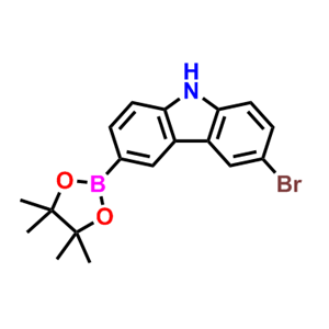 9H-Carbazole, 3-bromo-6-(4,4,5,5-tetramethyl-1,3,2-dioxaborolan-2-yl)-,9H-Carbazole, 3-bromo-6-(4,4,5,5-tetramethyl-1,3,2-dioxaborolan-2-yl)-