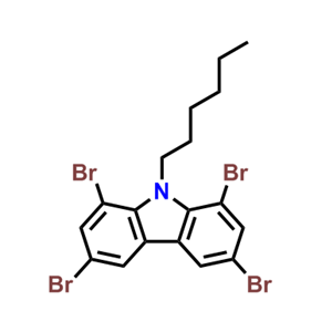 1,3,6,8-四溴-9-己基-9H-咔唑,1,3,6,8-tetrabromo-9-hexyl-9H-carbazole