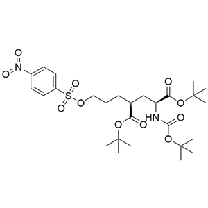 di-tert-butyl (2S,4S)-N-(tert-butoxycarbonyl)-4-(3-{[(4-nitrophenyl)-sulfonyl]oxy}propyl)-glutamate,di-tert-butyl (2S,4S)-N-(tert-butoxycarbonyl)-4-(3-{[(4-nitrophenyl)-sulfonyl]oxy}propyl)-glutamate