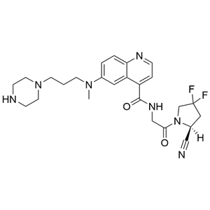 (S)-N-(2-(2-cyano-4,4-difluoropyrrolidin-1-yl)-2-oxoethyl)-6-(methyl(3-(piperazin-1-yl)propyl)amino)quinoline-4-carboxamide