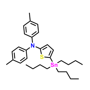 N、 N-二对甲苯-5-（三丁基锡基）-噻吩-2-胺,N,N-di-p-tolyl-5-(tributylstannyl)-thiophen-2-amine