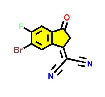 2-(6-bromo-5-fluoro-3-oxo-2,3-dihydro-1H-inden-1-ylidene)malononitrile,2-(6-bromo-5-fluoro-3-oxo-2,3-dihydro-1H-inden-1-ylidene)malononitrile