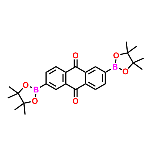 2,6-雙（4,4,5,5-四甲基-1,3,2-二氧雜硼烷-2-基）蒽-9,10-二酮,2,6-bis(4,4,5,5-tetramethyl-1,3,2-dioxaborolan-2-yl)anthracene-9,10-dione