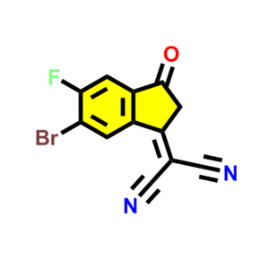 2-(6-bromo-5-fluoro-3-oxo-2,3-dihydro-1H-inden-1-ylidene)malononitrile,2-(6-bromo-5-fluoro-3-oxo-2,3-dihydro-1H-inden-1-ylidene)malononitrile
