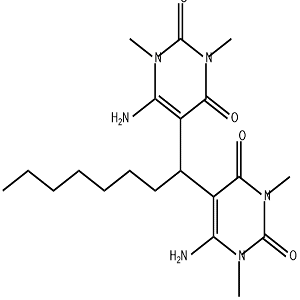 5, 5'-癸基-双[6-氨基-1,3-二甲基-2,4(1H,3H)-嘧啶二酮]