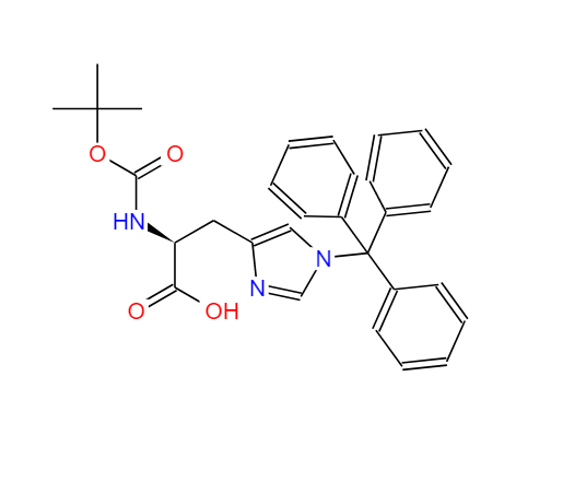 N-Boc-N'-三苯甲基-L-组氨酸,N-Boc-N'-trityl-L-histidine