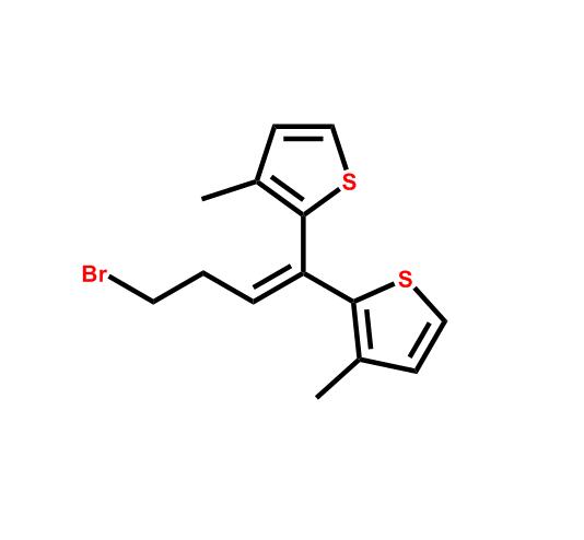 2,2'-(4-溴-1-亚丁烯基)双[3-甲基噻吩],4-BROMO-1,1-BIS(3-METHYL-2-THIENYL)-1-BUTENE