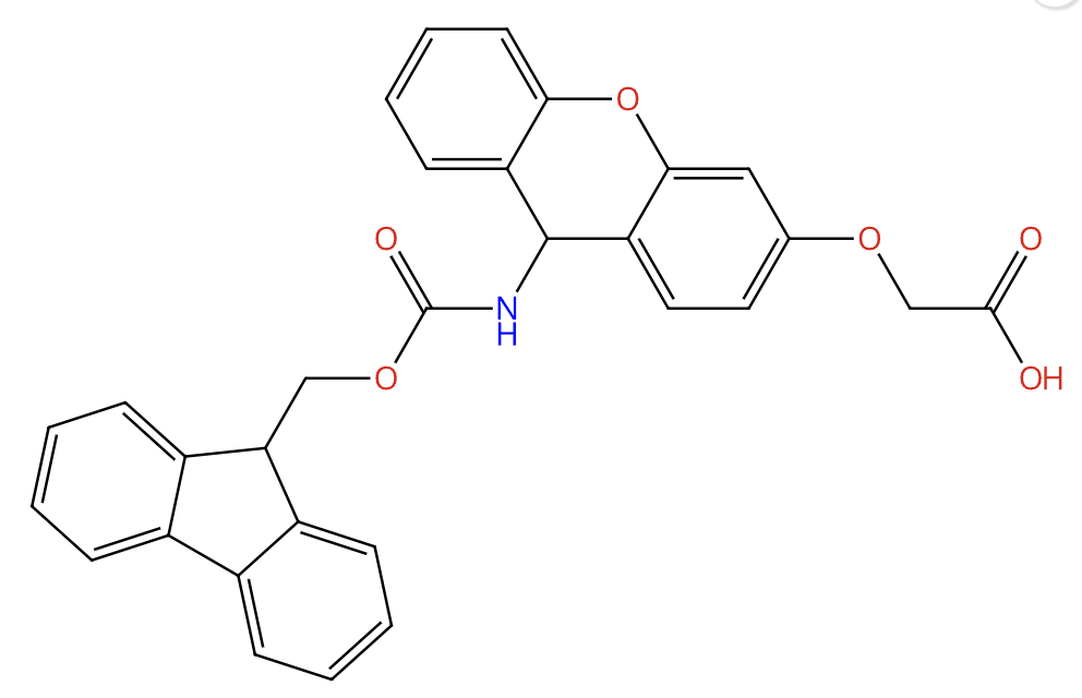 XAL linker,2-[[9-[[(9H-Fluoren-9-ylmethoxy)carbonyl]amino]-9H-xanthen-3-yl]oxy]acetic acid