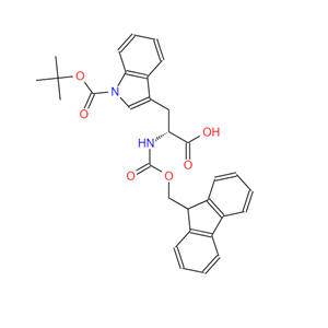 N-alpha-芴甲氧羰基-N-in-叔丁氧羰基-D-色氨酸 163619-04-3