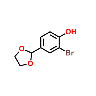 2-Bromo-4-(1,3-dioxolan-2-yl)phenol,2-Bromo-4-(1,3-dioxolan-2-yl)phenol