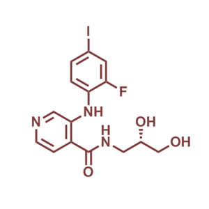 N-[(2S)-2,3-dihydroxypropyl]-3-[(2-fluoro-4-iodophenyl)amino]pyridine-4-carboxamide,N-[(2S)-2,3-dihydroxypropyl]-3-[(2-fluoro-4-iodophenyl)amino]pyridine-4-carboxamide