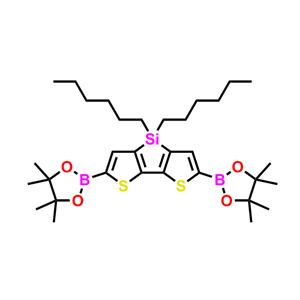 5,5'-双硼酸频哪醇酯-4,4'-二己基-4H-硅杂环戊二烯并[3,2-B:4,5-B']二噻吩